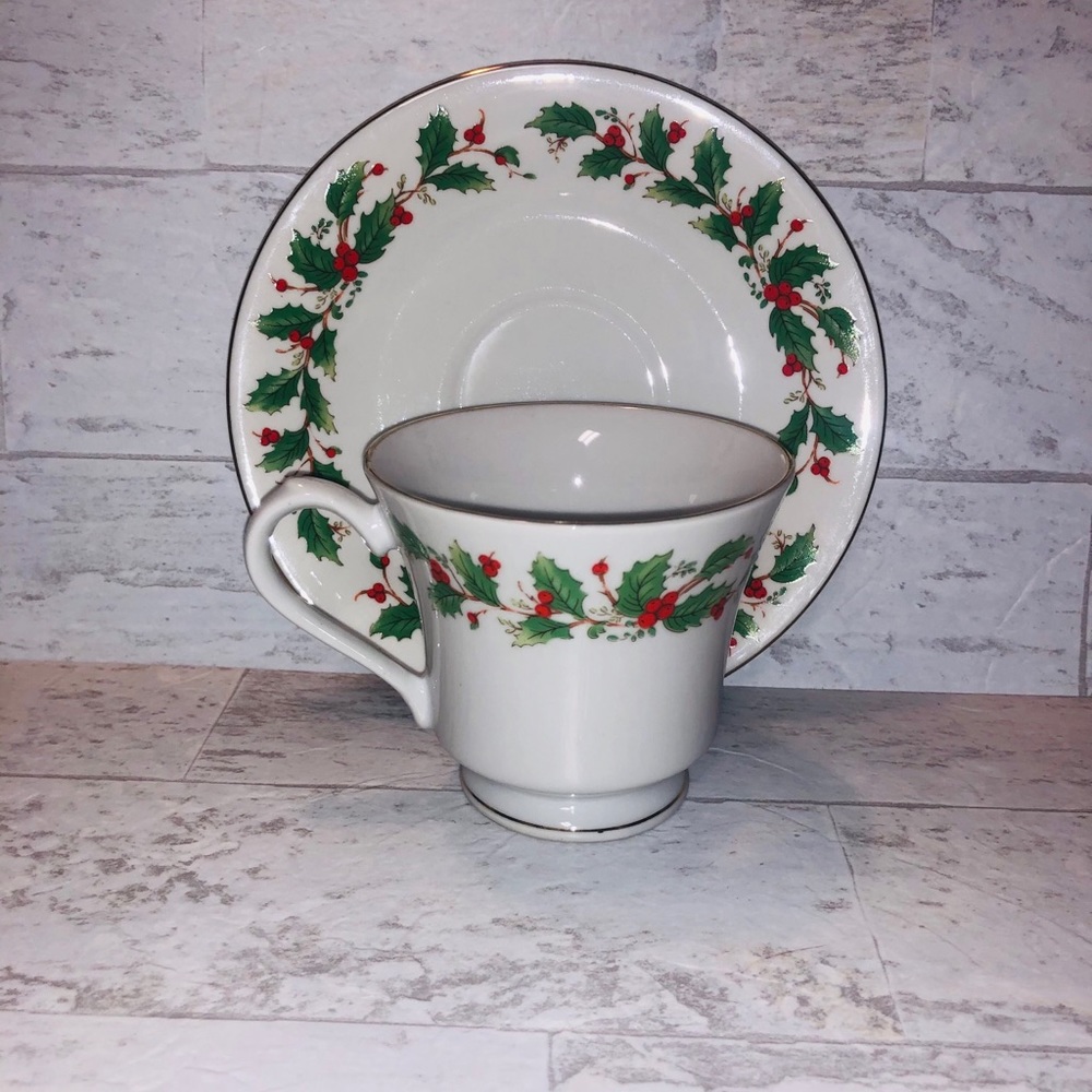 Noel China Pearl Coffee Cup+Saucer 4 Sets MINT